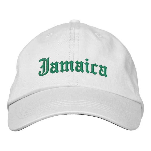 Custom embroidered Jamaica  Baseball Cap (Front)