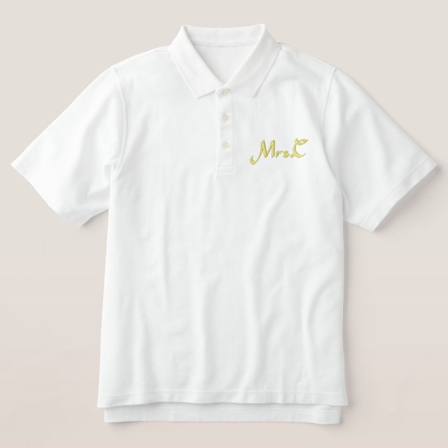 Custom Embroidered MRS.C Polo (Design Front)