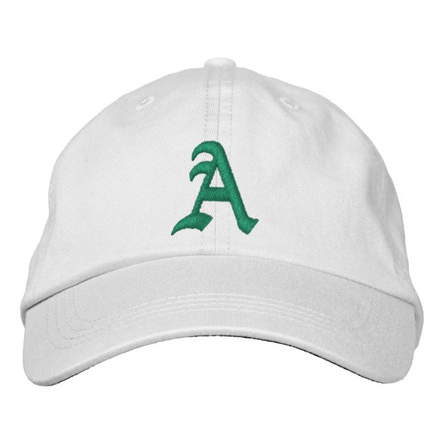 Custom embroidered name monogram initial letter  baseball cap (Front)