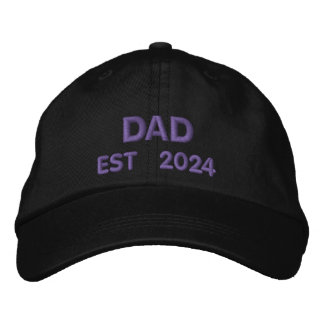 Custom Embroidered , personalized gift for New Dad Embroidered Baseball Cap