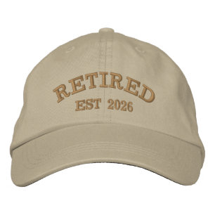 Custom Embroidered Retired Est Year Personalized Baseball Cap