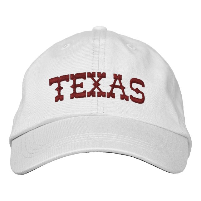 Custom embroidered Texas Cow Girl Boy Baseball Cap (Front)