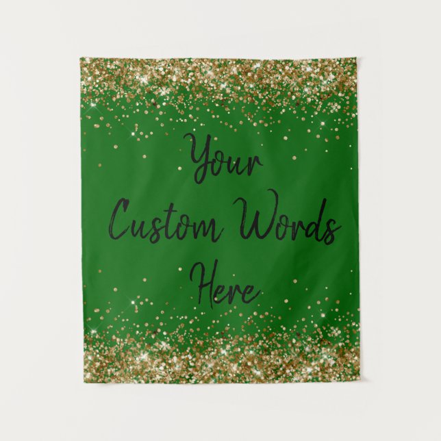 Custom Emerald Backdrop Birthday Party Photo Booth (Front)