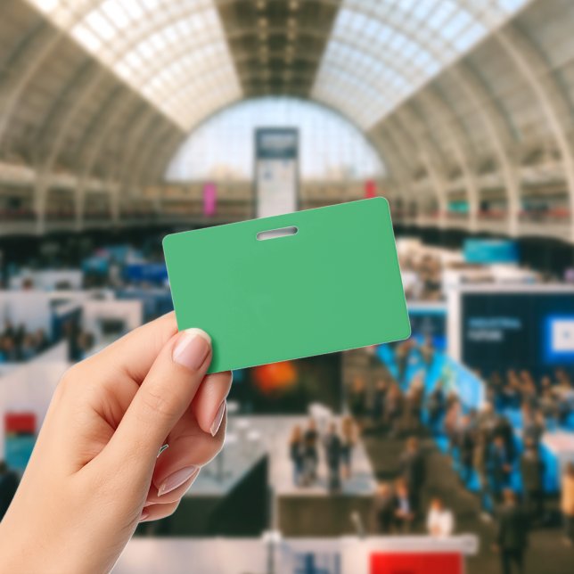 Custom Emerald Green Button Pin Badge (Conference)