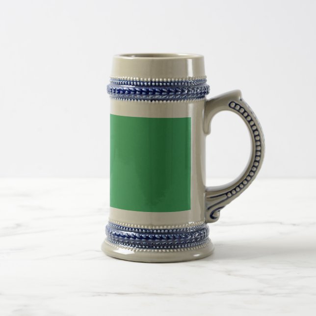 Custom Emerald Green Button Pin Beer Stein (Right)