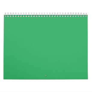 Custom Emerald Green Button Pin Calendar