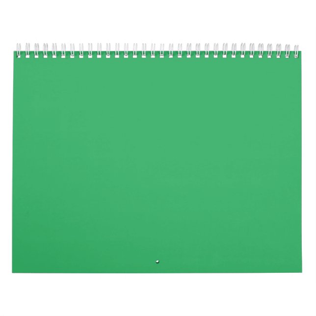 Custom Emerald Green Button Pin Calendar (Cover)
