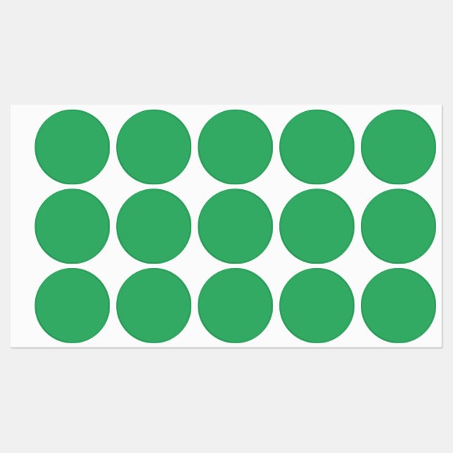 Custom Emerald Green Button Pin Labels (Sheet)