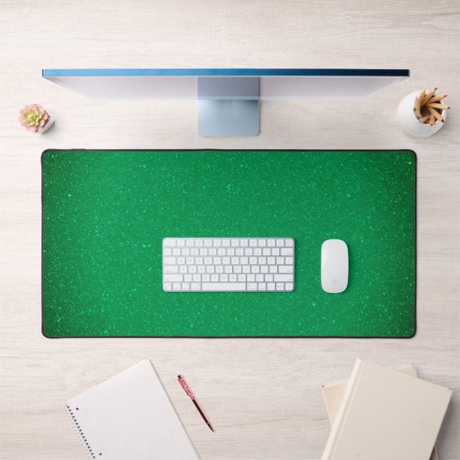 Custom Emerald Green Desk Mat - Sleek & Modern (Office 1)