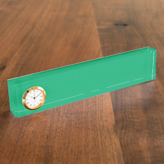 Custom Emerald Green Desk Nameplate (Side)