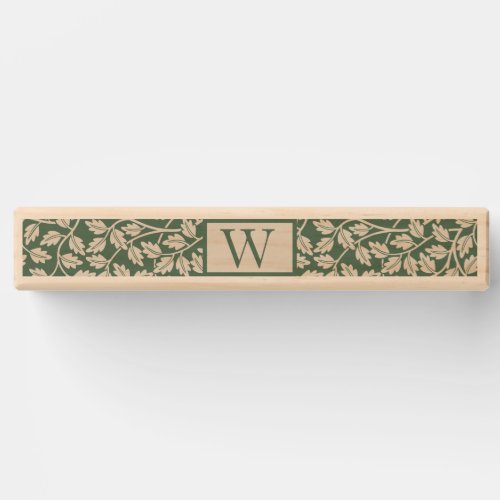 Custom Emerald Green Flower frame monogram Topple Tower