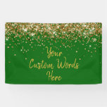 Custom Emerald Green &amp; Gold Birthday Party Prop Banner