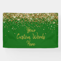 Custom Emerald Green & Gold Birthday Party Prop