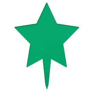 Custom Emerald Green Star Cake Pick
