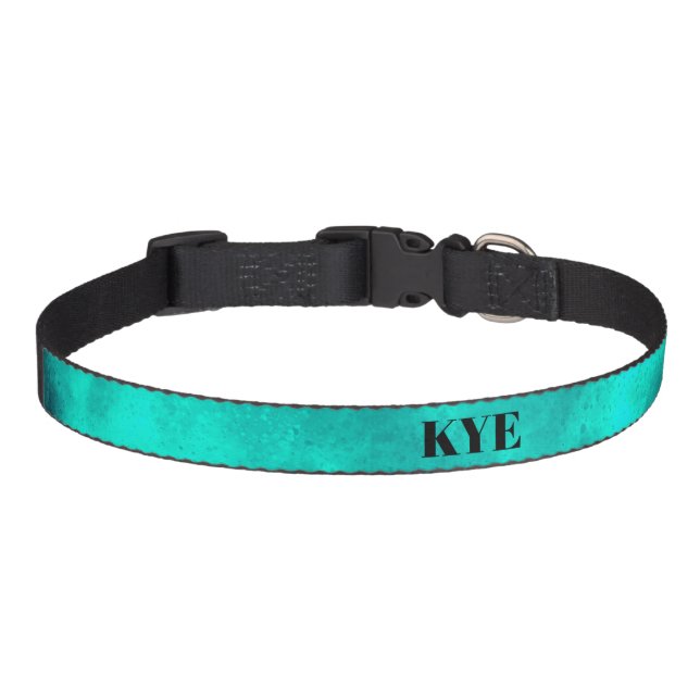 Custom Emerald Storm Dog Collar (Front)
