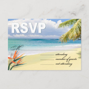 CUSTOM EMERALD WATERS RSVP (Beach) Card