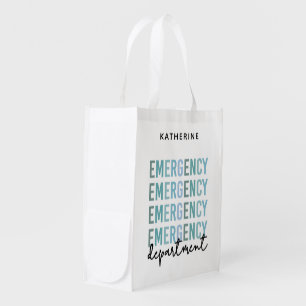 Custom Emergency Department ED ER Tech   ER Nurse Grocery Bag