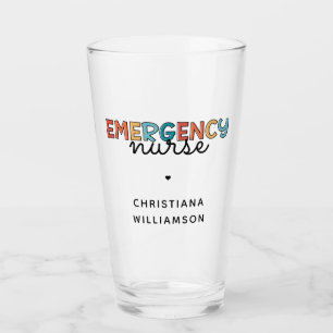 Custom Emergency Nurse ER Nurse Personalized Gifts Glass