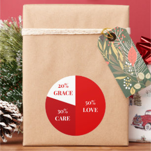 Custom Emotional Balance Pie Chart Poster Classic Round Sticker