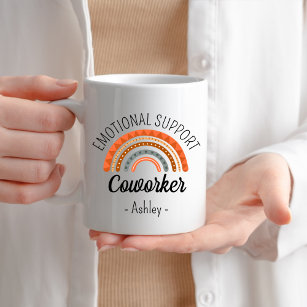 Custom Emotional Support Coworker Work Bestie Gift Mug
