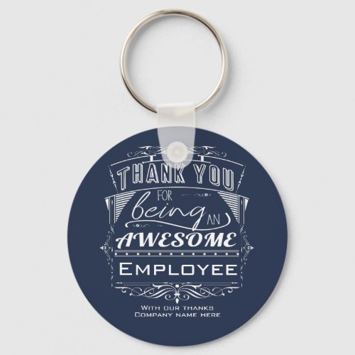 Custom Employee Appreciation Thank You Keychain