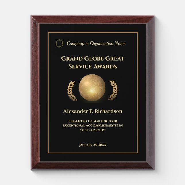 Custom Employee Awards Plaque Photo Personalize (Vertical)