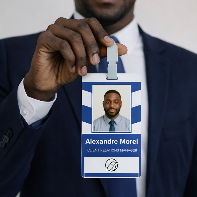 Custom Employee Badge with Photo, Logo & Barcode (Custom Employee Badge with Photo, Logo & Barcode)