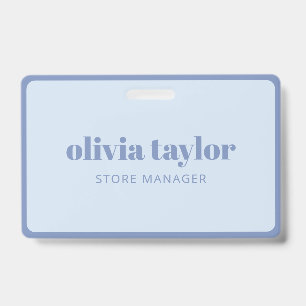 Custom Employee Business Purple Blue Staff Cute Badge
