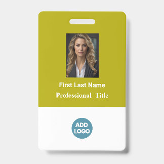 Custom Employee ID Badge - Name, Photo, Logo,..