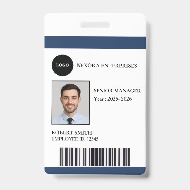 Custom Employee ID Card | COMPANY NAME Badge (Front)