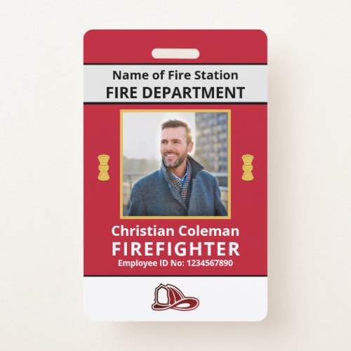 Custom Employee ID  Card Photo Logo Bar Code Name  Badge