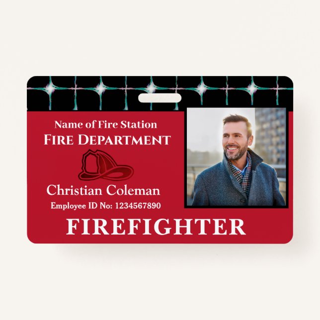 Custom Employee ID  Card Photo Logo Bar Code Name Badge (Front)