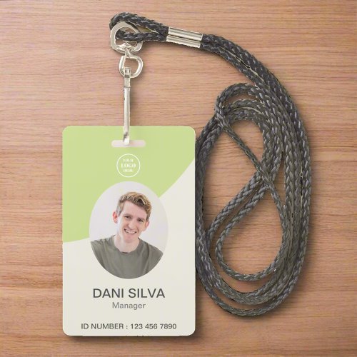 Custom Employee ID Number Company Photo Badge