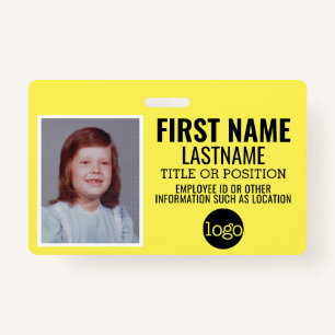 Custom Employee ID - Photo, Bar Code, Logo, Name Badge