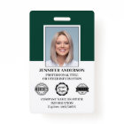 Custom Employee ID Photo Logo Modern Dark Green