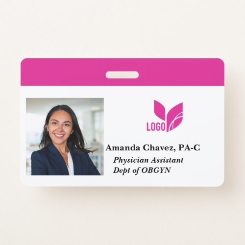 Custom Employee ID Photo Name Badge