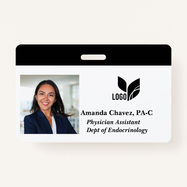 Custom Employee ID Photo Name Badge (Front)