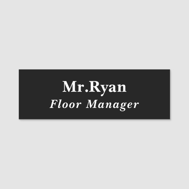 Custom Employee Logo,  Name Tag (Front)