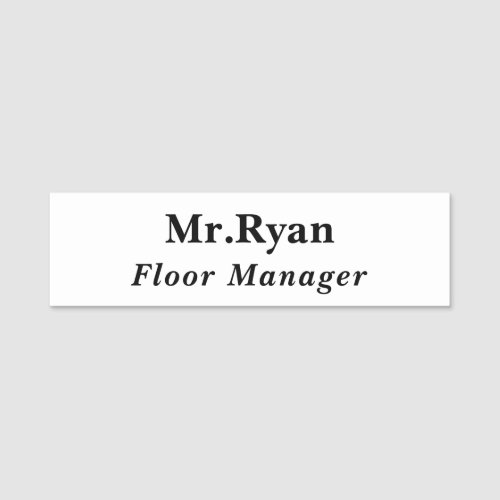 Custom Employee Logo  Name Tag