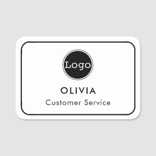Custom Employee Logo  Name Tag