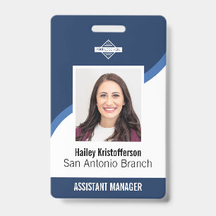 Custom Employee Logo Photo ID Name Badge