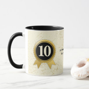 Custom employee milestone longevity anniversary mug