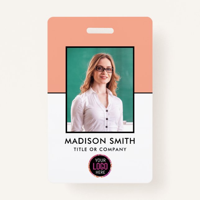 Custom Employee | Minimalist Business Employee Badge (Front)