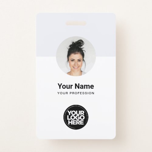 Custom Employee Modern ID Card Minimalist QR Badge