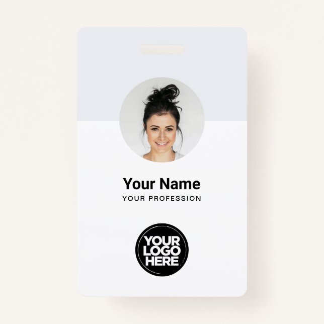 Custom Employee Modern ID Card Minimalist QR Badge (Front)