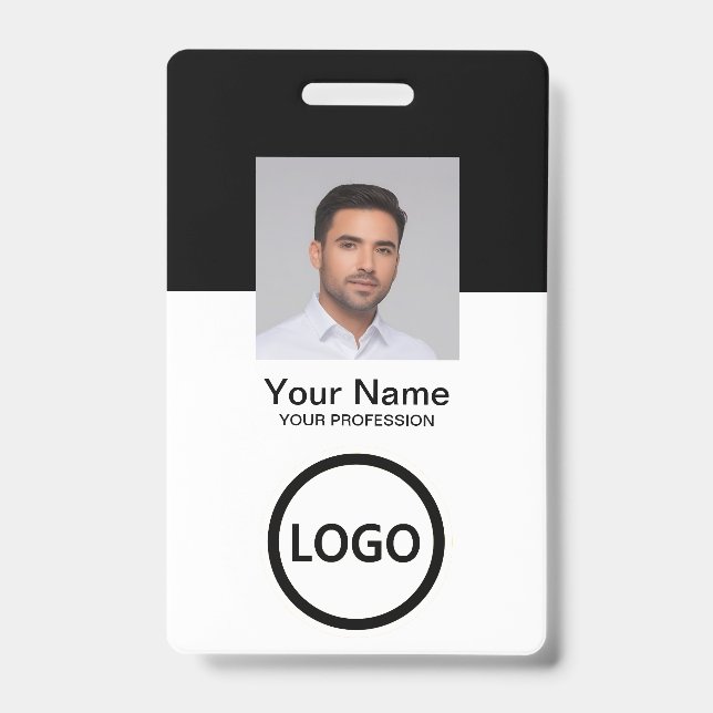 Custom Employee Modern ID Card QR Code Badge (Front)