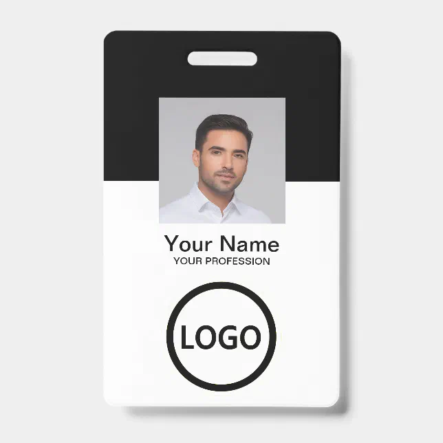Custom Employee Modern ID Card QR Code Badge | Zazzle