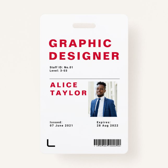 Custom Employee Name  Badge (Front)