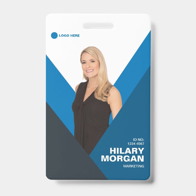 Custom Employee Name Badge Custom Logo (Front)