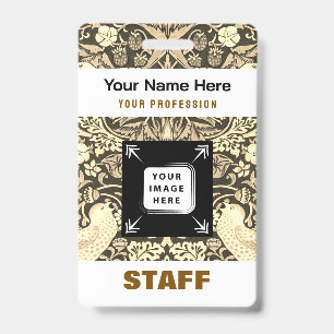Custom Employee Name Business Logo Staff Tag Badge
